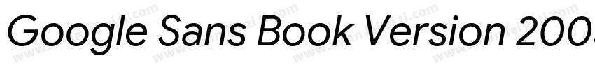 Google Sans Book Version 2003字体转换